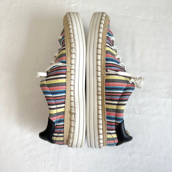 Sam Edelman Kavi Striped Low Top Canvas Espadrille Sneakers - Picture 6 of 11